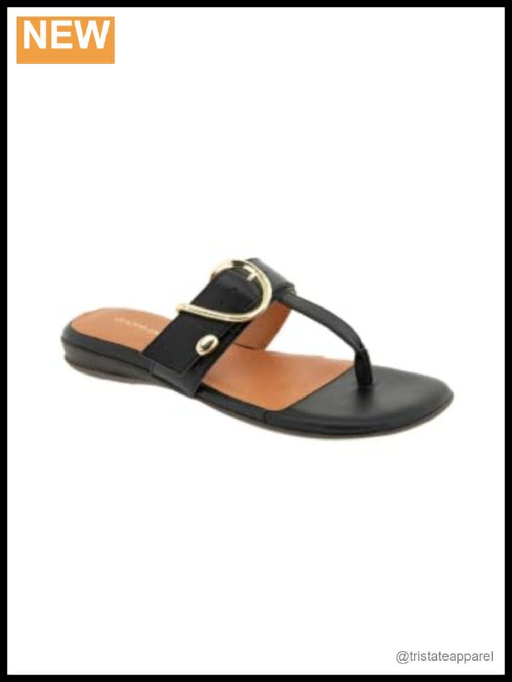 Nix Leather Slingback Wedge Sandal with Buckle and Cushioned Insole